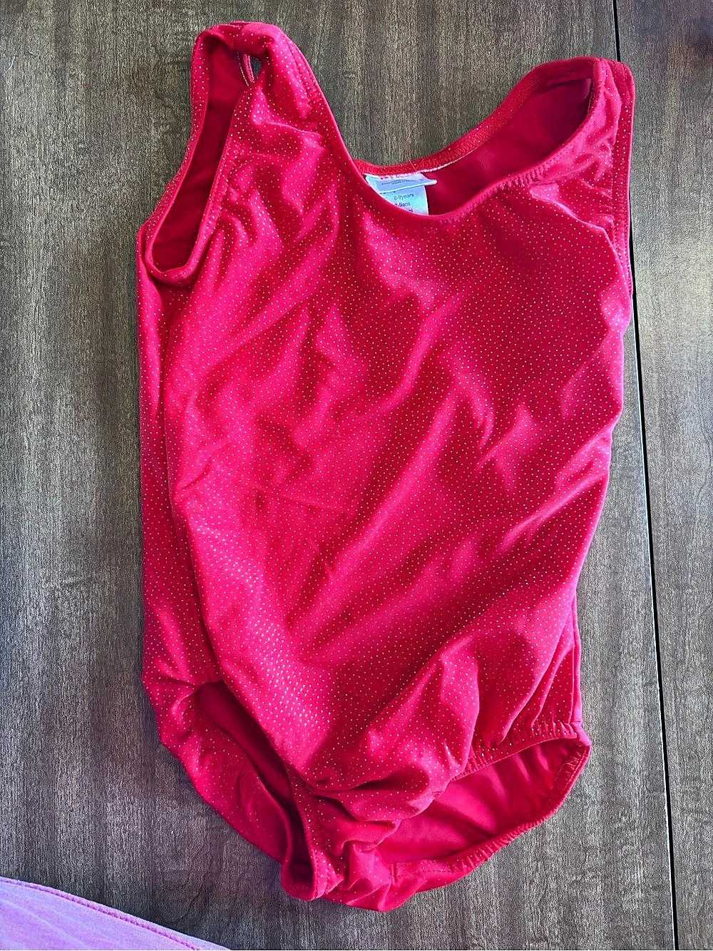 Sparkly red leotard